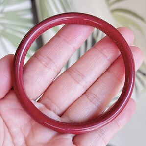 天然逸品辰砂紫金砂【心経】のバングル(番号A3228)