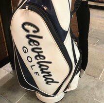 $M$ Cleveland ゴルフバッグ キャディバック GOLF ホワイト A2312-015_画像3