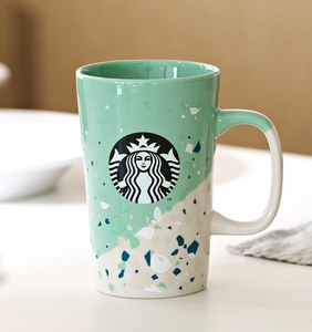 韓国　スターバックス(Starbucks） テラゾー柄 ミント サイレン マグ 355ml　新品