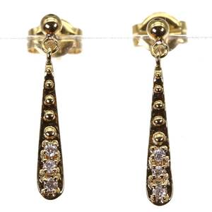  beautiful goods Vendome Aoyama earrings K18 diamond VENDOME AOYAMA Drop swing 