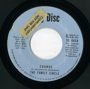 【7inch】試聴　FAMILY CIRCLE 　　(SKY DISC 642) CHANGE / IF YOU WANTA REALLY MAKE IT