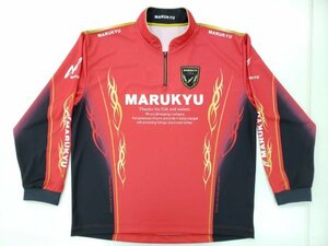 新品！マルキユーハイエンドジップアップシャツ01　レッド　M