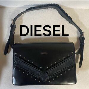 大特価！お買い得商品！ディーゼル DIESEL ショルダーバッグ ハンドバッグ 黒 ブラック 牛革