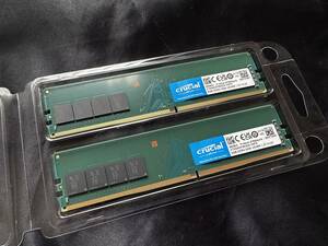 CRUCIAL DDR4-3200MHz 16GB(8GB×2枚) CT8G4DFRA32A.C8FN デスクトップ用 PCメモリー BTO取り外し