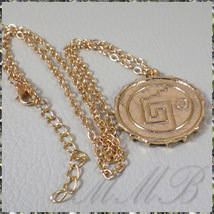 [PENDANT NECKLACE] Rose Gold Color パイレーツ・オブ・カリビアン アステカ金貨 ペンダント ネックレス (ローズゴールド) 【送料無料】_画像3