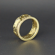 [RING] アメリカ 1893年 コロンビア博覧会 ハーフダラー ヴィンテージ ゴールド 50セントコイン デザイン 9mm リング 21号_画像3