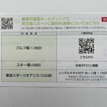 東急不動産　株主優待券　スキー場リフト券割引券1〜4枚　ハンターマウンテン塩原　マウントジーンズ那須　たんばらスキーパーク_画像4