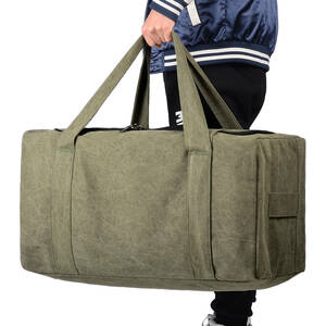 新品・訳あり●特大帆布バッグ濃緑OD[65×35×32cm]72L●ミリタリーバッグ 大容量バッグ 軍用緑