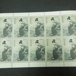 ♪♪日本切手/切手趣味週間 1974.4.20 (記676) 20円×10枚/1シート♪♪の画像1