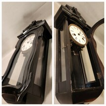 ユンハンス社製　小型バイオリン型掛時計　1910年頃　ドイツ製　アンティーク 柱時計 振り子時計 レトロ ゼンマイ 文字盤 掛時計_画像9