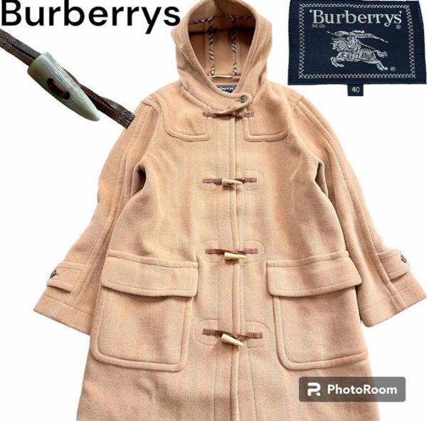 美品　Burberrys バーバリーズ　ダッフルコート ノバチェック L　キャメル　トグルボタン　レディース　アウター　