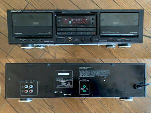 故障品　ケンウッド　KENWOOD　ダブルカセットデッキ　DOUBLE CASSETTE DECK　KX-W8020　ジャンク品　通電・点灯は可