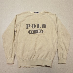 90s Vintage Polo Ralph Lauren Polo Ralph Lauren FL-92 тренировочный M серый серия длинный рукав na кроме футболка *c