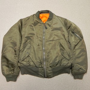 80s 90s USA製 ALPHA INDUSTRIES MA-1 IDEAL 古着 アメリカ製 アルファインダストリーズ フライトジャケット ミリタリー L ★b