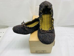 [ unused storage goods ]VIVA LA VIDA wool bare- shoes size 38 approximately 24cm lady's pumps room shoes protection against cold box attaching 