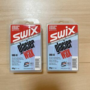 新品 2個セット SWIX GLACIER WAX 60g スウィックス スキーワックス スノーボード/gallium ガリウム ホルメンコール マツモトワックス LFX