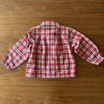 美品　ミキハウス　デニム　ジャンパースカート&チェックシャツ　日本製　2着セット　購入定価約3万円_画像6