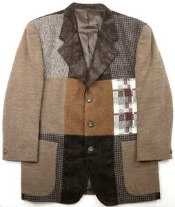 HARDYAMIES ハーディエイミス　パッチワーク デザインテーラードジャケット/サイズ4(L)