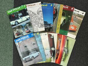 K-0673【①　CARグラフィック　1965年1月～12月　カーグラフィック　アメ車　旧車　雑誌　資料　ジャンク】