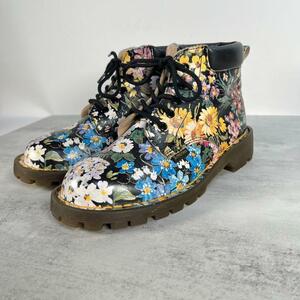 [ beautiful goods * England made ] Dr. Martens floral print boots flower print UK made 