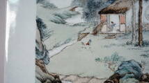 1230-14 唐物 陶磁　磁板画 中国古美術 古玩 中国アンティーク サイズ：38.7cm×25.8cm_画像7