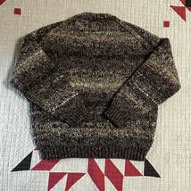 VISVIM AMPLUS CREW L/S GRADIENT HAND-KNIT 0121205012003 BROWN サイズ4 送料無料　セーター ニット ウール ニットセーター _画像3