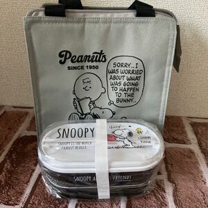 スヌーピー　2段お弁当箱　保冷バック　 ランチバッグ SNOOPY お弁当