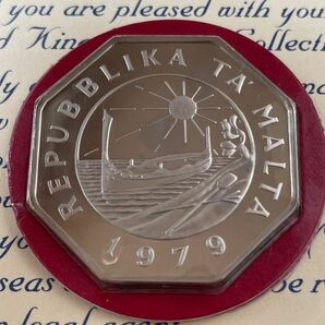完全未使用　マルタ共和国 1979 25セント プルーフコイン　完全未使用