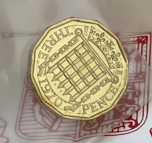 完全未使用　エリザベス女王 イギリス ３ペンス 硬貨　1970 プルーフ　