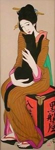 Art hand Auction طباعة Kurofuneya الجديدة عالية الجودة من Yumeji Takeshita باستخدام تقنيات خاصة, إطار خشبي, معالجة التحفيز الضوئي, وغيرها من ثلاث ميزات رئيسية, سعر خاص 1980 ين (شامل الشحن) اشتريه الآن, عمل فني, تلوين, آحرون