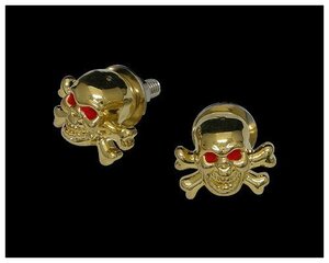 # Pirates Skull type number screw set Gold 