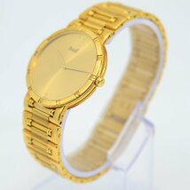 PIAGET ピアジェ ダンサー 84023 K 81 YG QZ ゴールド文字盤 メンズ 腕時計 総重量約84.9ｇ【中古】_画像3