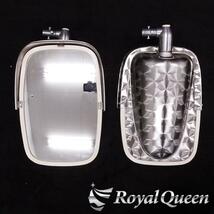 Royal Queenオリジナル♪少し訳あり 復刻版 ステンレス製 五光ミラー ウロコ柄(上) ハイウェイミラー 高速ミラー【RQMR2】_画像3