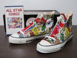 新品 90s 日本製 UNDER LISENCE USA CONVERSE ALL STAR COMIC HI 24.5cm コンバース オールスター コミック レディース ヴィンテージ 古着