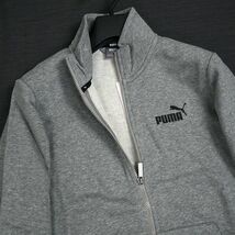 P709 新品 PUMA プーマ フルジップ スウェット ジャケット スタンドカラー ゴルフ L グレー_画像4