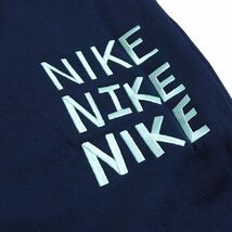 P823 新品 NIKE ナイキ 裏起毛フリース スウェット ジョガーパンツ テーパード ロゴ刺繍 XL ネイビー_画像4