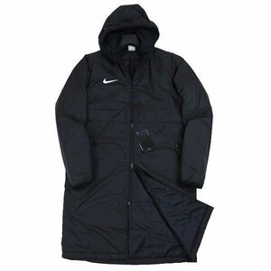 P841 新品 NIKE ナイキ レペル 中綿 ベンチコート ロングコート パーク20 SDF ジャケット 耐水加工 ルーズフィット L ブラック