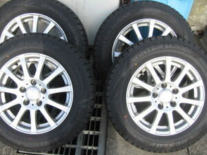 ★ダンロップ ウインターMAXX WM02 195/65R15 2021年製 15×6J 5H 114.3 +38 ハブ径約 73.5 4本 手渡し可能