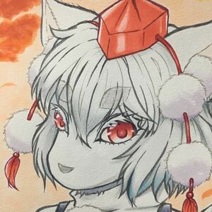 B5 同人手描きイラスト 東方Project 犬走椛　メスケモ　犬椛　No.301 送料無料　おまけあり