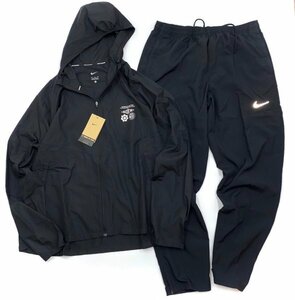 ★新品★NIKE ナイキ マイラー GX フーディ ナイロン ジャケット & ランニング ウーブンパンツ セット 上下 DM4721 BV4841 -010 黒 2XL