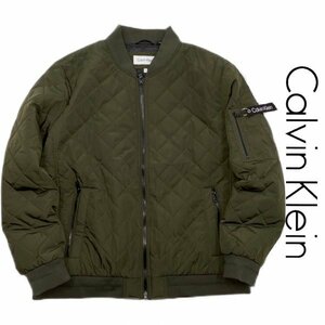 ☆新品☆Calvin Klein カルバンクライン MA-1 ブルゾン キルティング ボマー ジャケット 1419093-358 カーキ XL