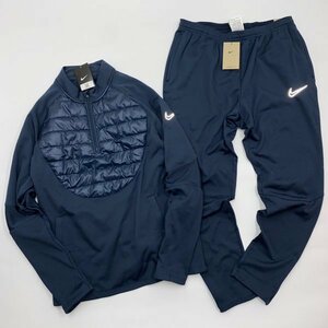 ○新品○NIKE ナイキ Therma-FIT アカデミー ドリルトップ & パンツ セット 保温 上下 DC9169 DC9143 -454 ネイビー XL