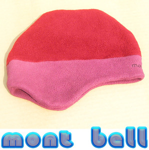 即決■mont bell■レッドピンクローリングウッドcap■古着