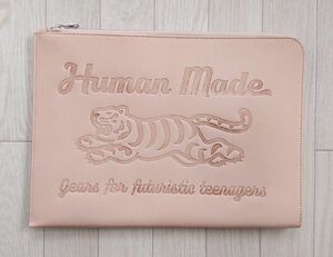 ~Human Made~ クラッチバッグ 36×25cm レザー ヌメリ革 タブレット ノートパソコン 収納 ※要サイズ確認