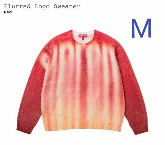 Supreme Blurred Logo Sweater "Red" M ニット セーター クルーネック モヘア