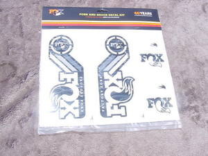 FOX RACING SHOX 40YEARS F/R用 DECAL KIT WHI 未使用品