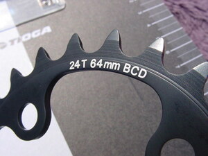 TIOGA Chainring 64PCD/24T 7～9s用 BK 新品未使用 