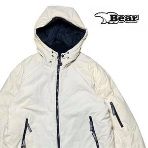 ★ Bear USA ベアー ナイロン 中綿 マウンテン ジャケット フーディー ブルゾン サイズ約L アイボリー★stussy supreme the north face