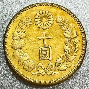  new 10. gold coin Meiji 41 year replica coin new 10 jpy #SP