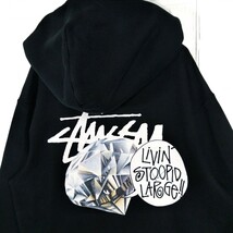 【STUSSY(ステューシー)】ダイヤモンドロゴ　ジップアップパーカー_画像4